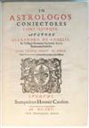 ANGELIS, ALEXANDER DE, S.J. In astrologos conjectores libri quinque. 1621